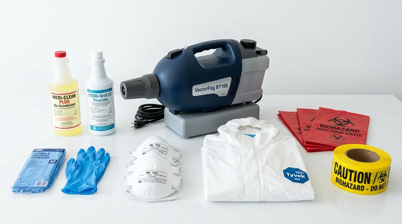 Professional biohazard remediation crew working in Good Hope